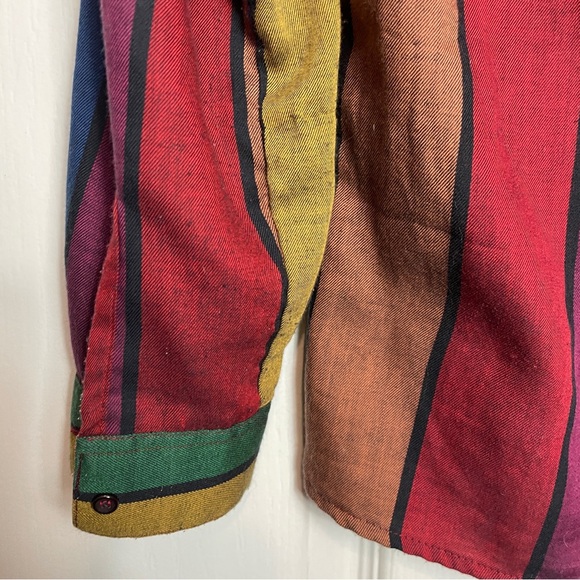 Striped BENETTON Shirt 90s Retro - Picture 9 of 11